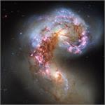 کهکشان های آنتن در حال برخورد