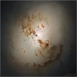 قسمت مرکزی NGC 1316 : پس از برخورد کهکشان ها
