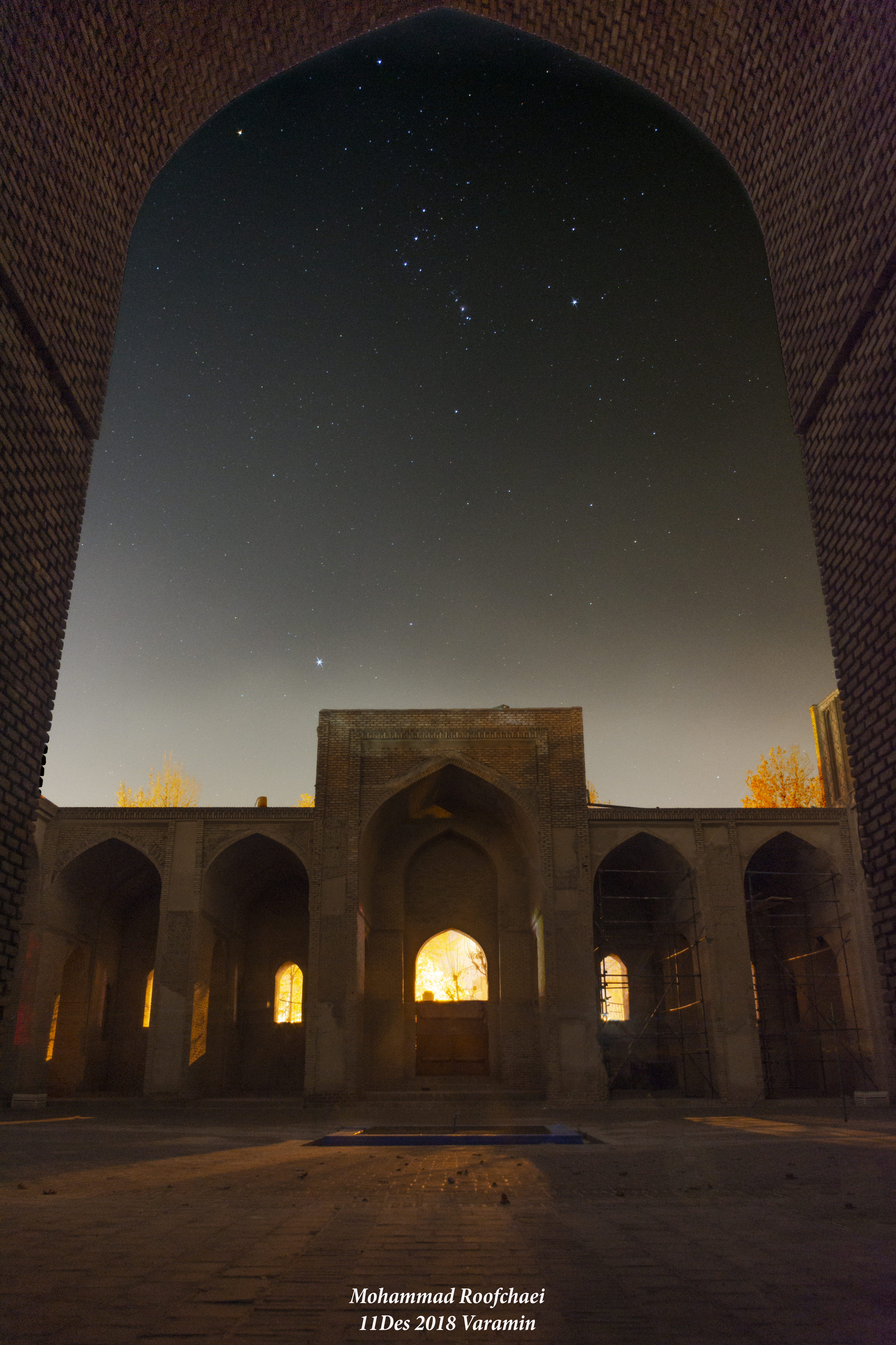 جبار زمستانه مهمان مسجد تاریخی ورامین