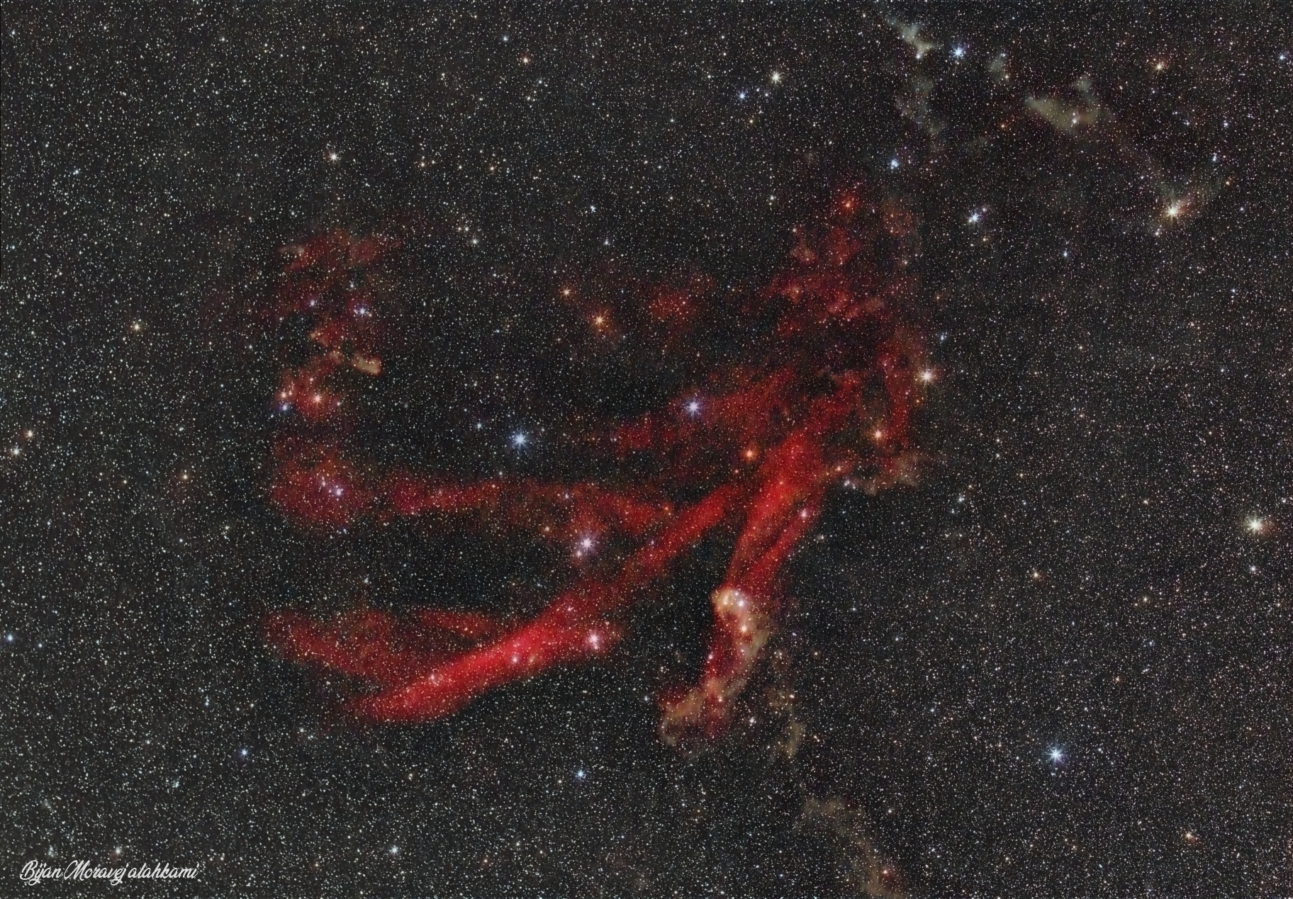 Sharpless 126 (Sh2-126) is a large emission nebula in Lacerta.  LBN 437 is a molecular cloud